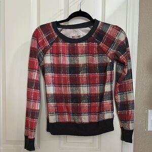 Mossimo Supply Co. Women's Red Plaid Sweater